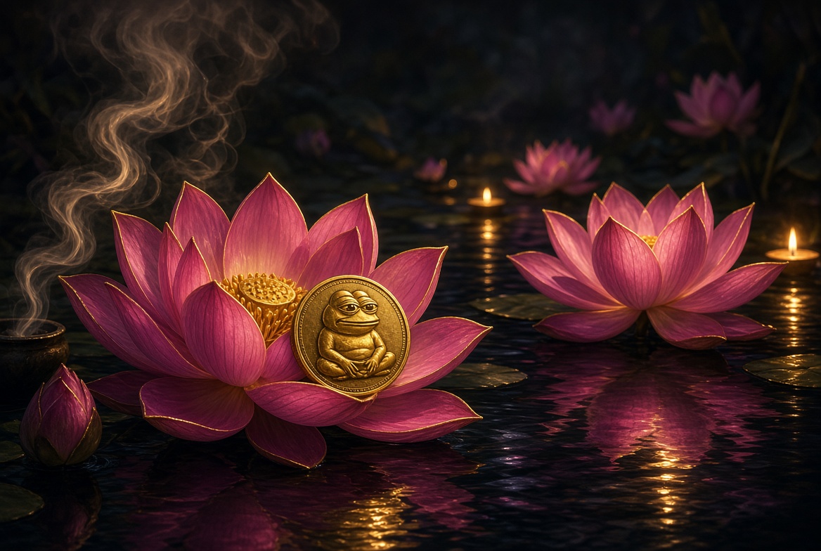 Lotus and coin
